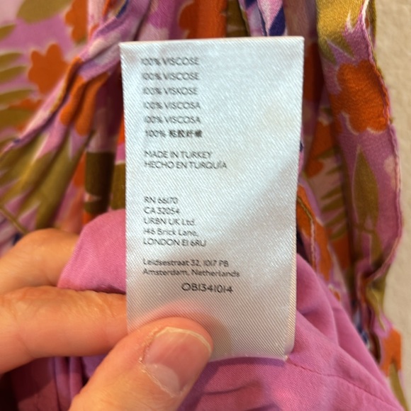 Vera Wang x Anthropologie Pink and Orange Floral Midi Skirt - Picture 14 of 15